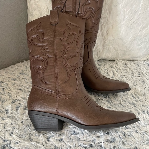 Womens SODA Mid-calf Western Boots - Picture 3 of 9